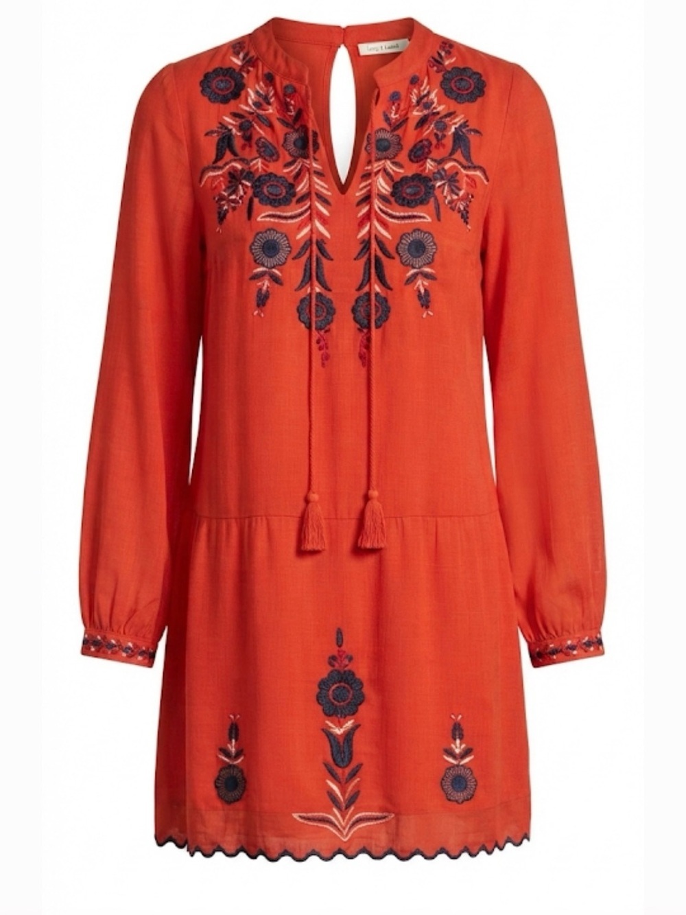NWOT Lucy & Laurel Dress Embroidered Red Medium